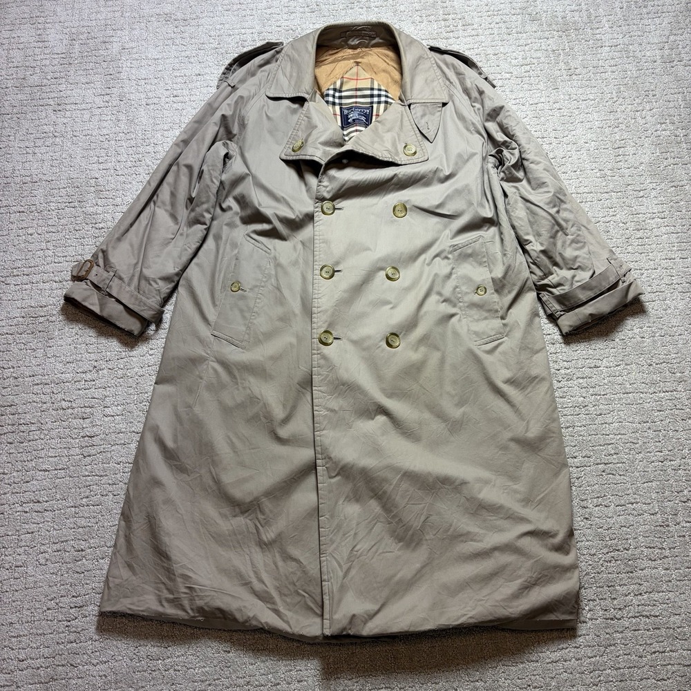 Vintage Burberrys 90's Women England Nova Check Lining Cotton Trench Coat 11